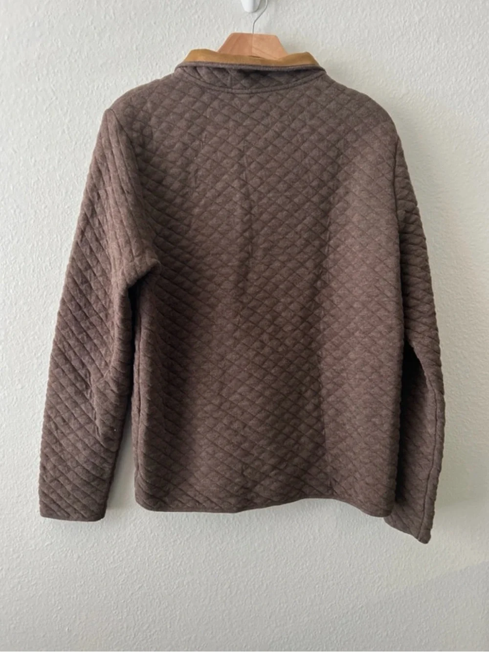 Banana Republic Quilted Half-Zip Sweater Pullover - Brown
